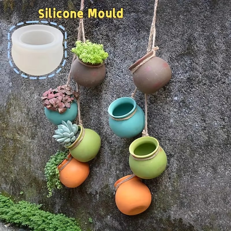 Candle Making Scents - قوالب أصص الزهور السيليكونية، قوالب الراتنج،