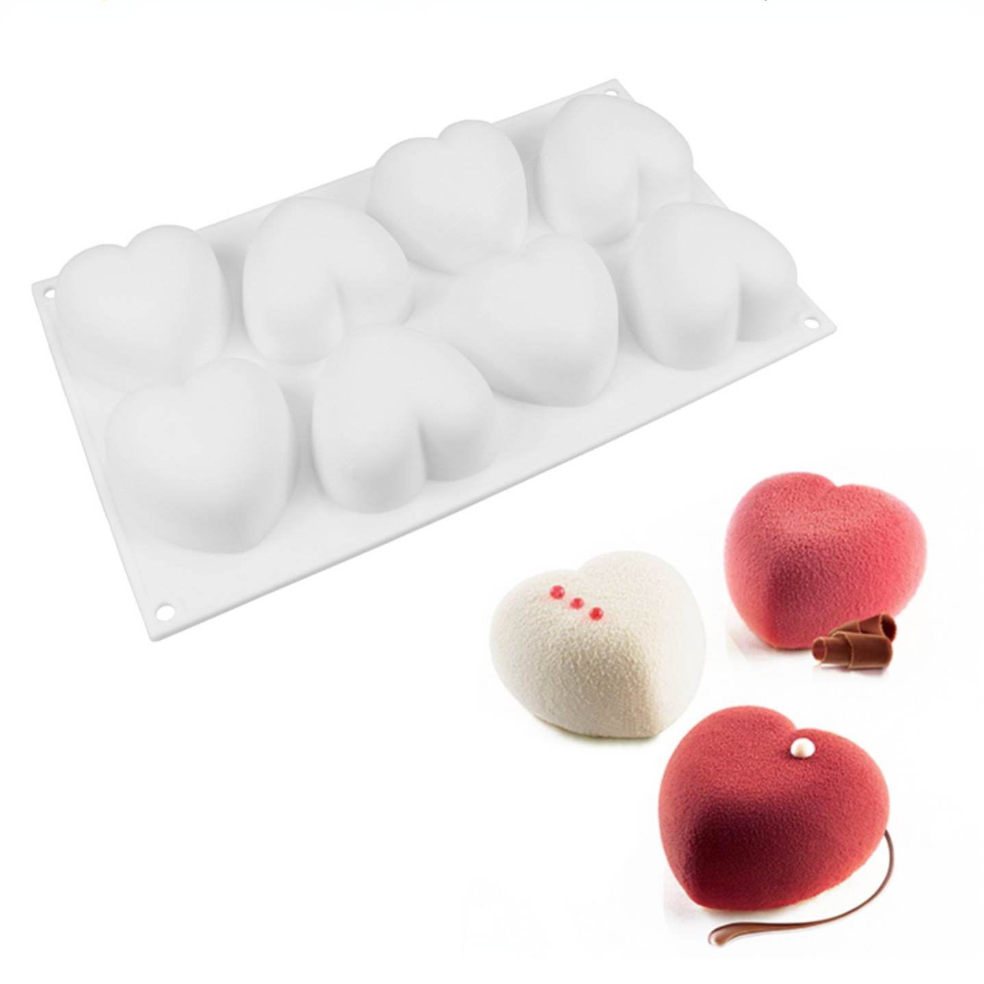 Candle Making Kits - الحب القلب سيليكون قالب الصابون اليدوية