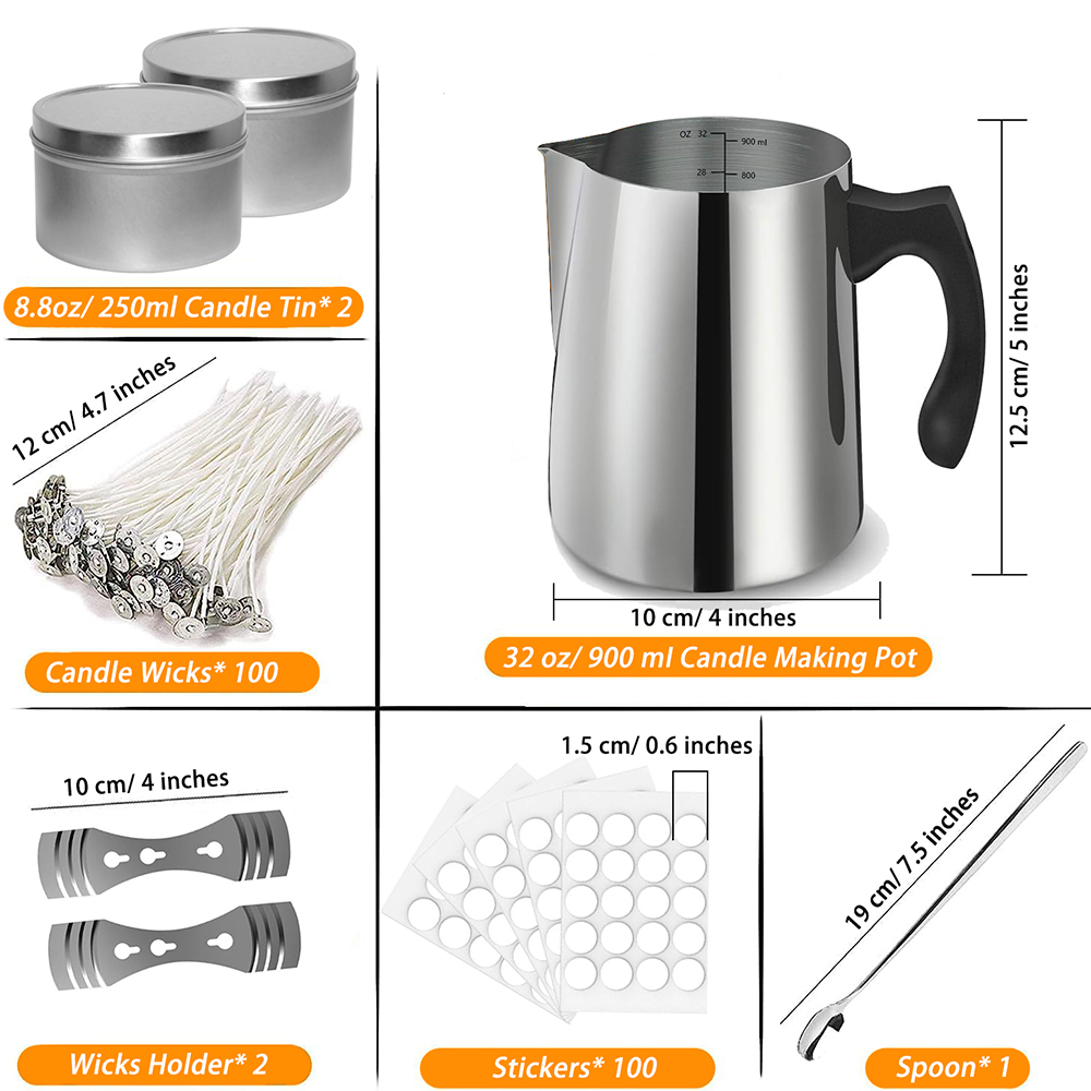 لوازم مجموعة أدوات صنع الشموع  - مراجعة Candle Making Vessels وسعره