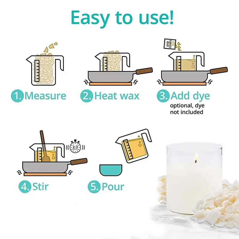 شمع صويا نقي 1 كجم/500/250/100 - مراجعة Candle Making Wax وسعره