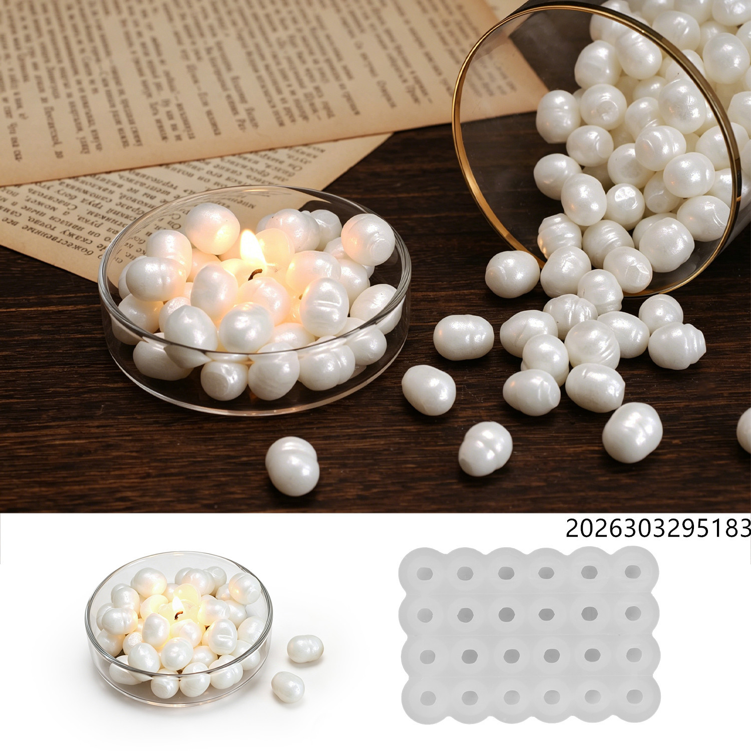 قالب شمع علاجي بتصميم لؤلؤ الب - مراجعة Candle Making Scents وسعره