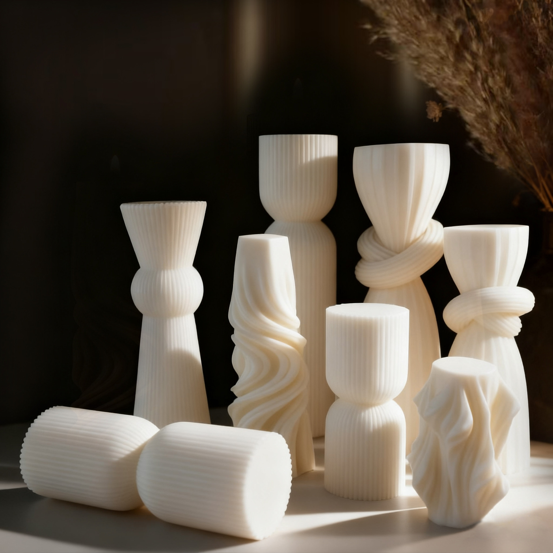 شمعة معطرة بيضاء بتصميم اسكندن - مراجعة Candle Making Scents وسعره