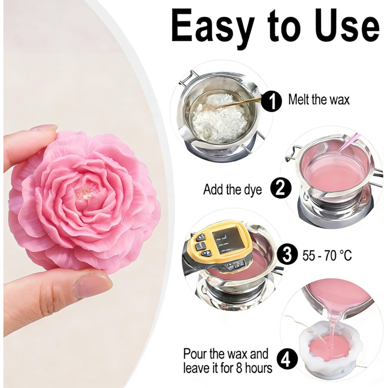 مجموعة قوالب شموع على شكل 5 زه - مراجعة Candle Making Kits وسعره