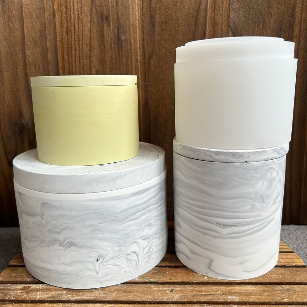 علبة شمعة اسمنتية مستديرة صندو - مراجعة Candle Making Vessels وسعره